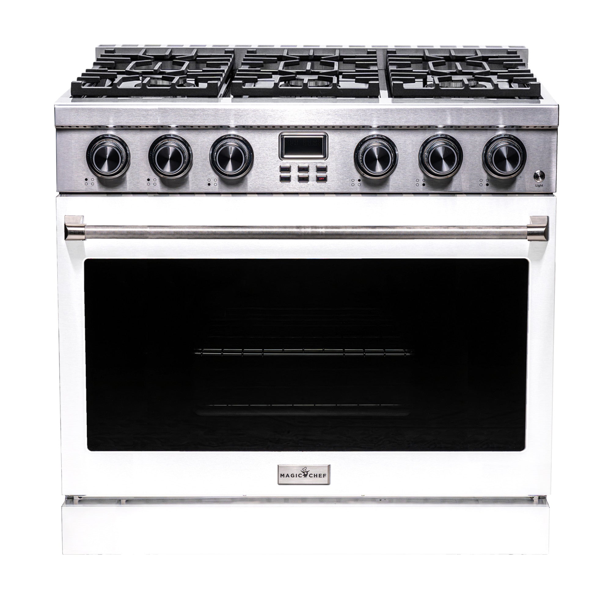 36" Gas Range + White Door