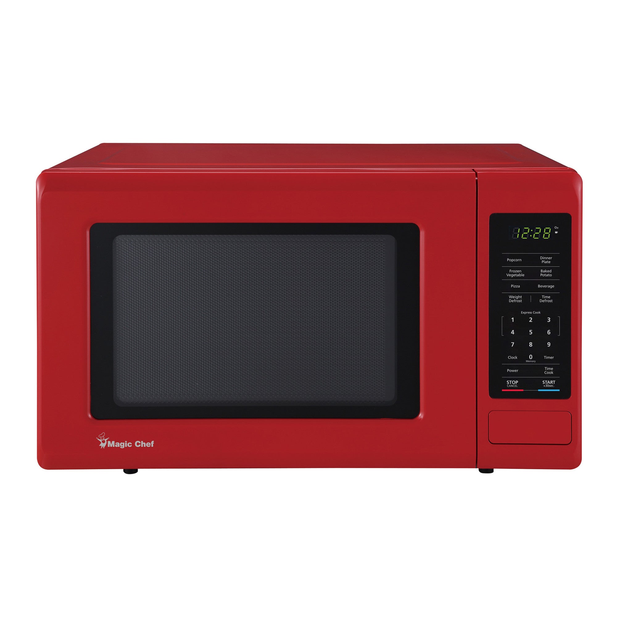 0.9 in. 900-Watt Countertop Microwave in Red