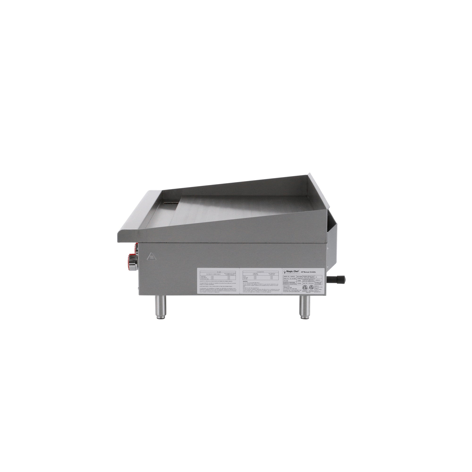 48 in. Commercial Manual Countertop Griddle