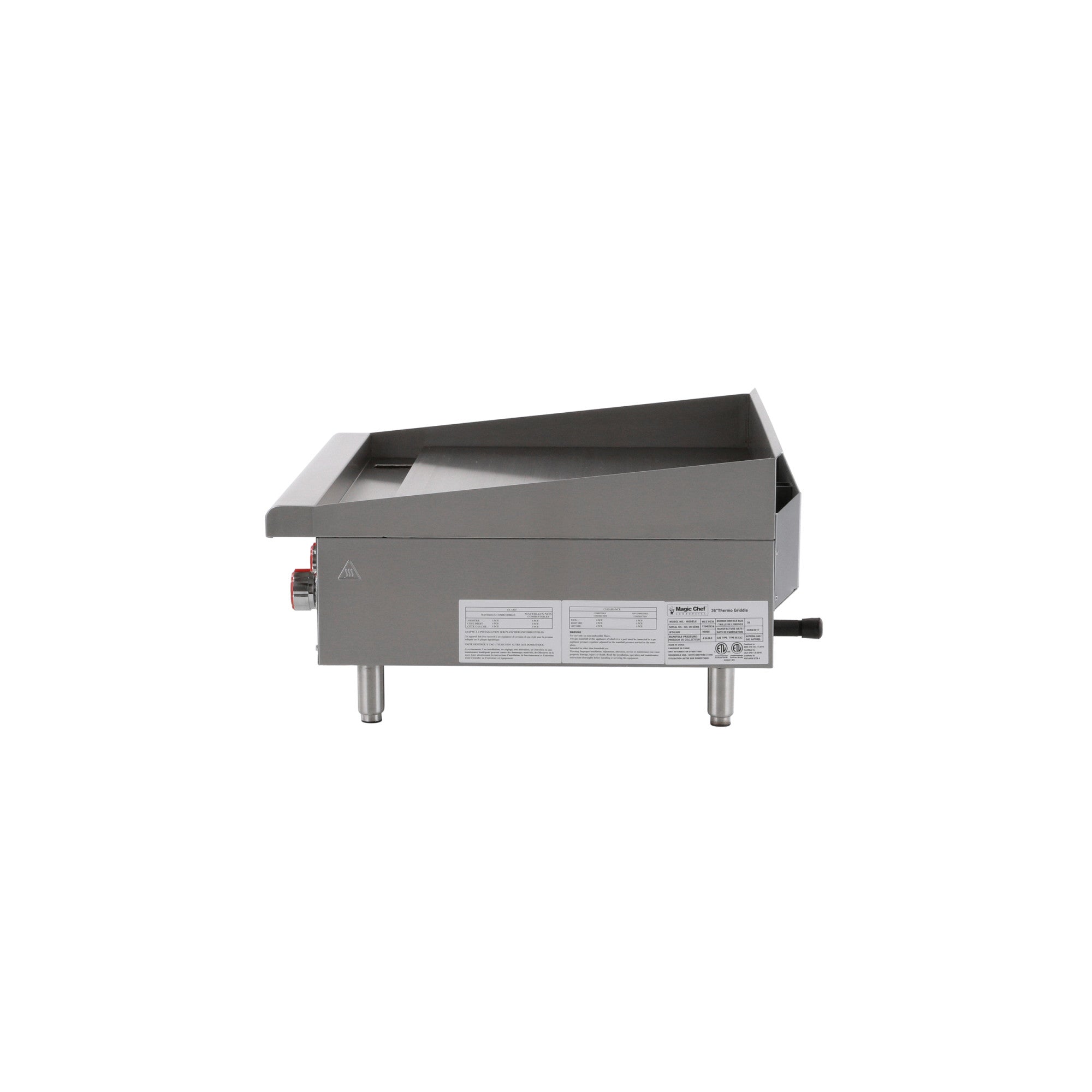 36 in. Commercial Thermostatic Countertop Gas Griddle