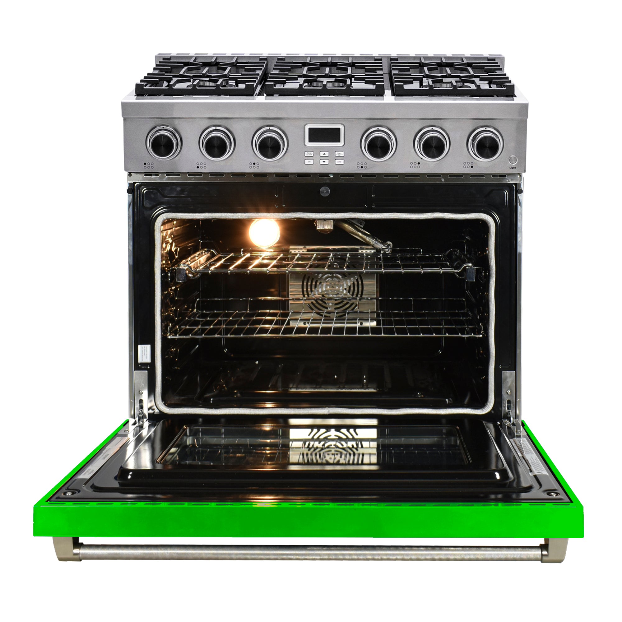 36" Gas Range + Green Door