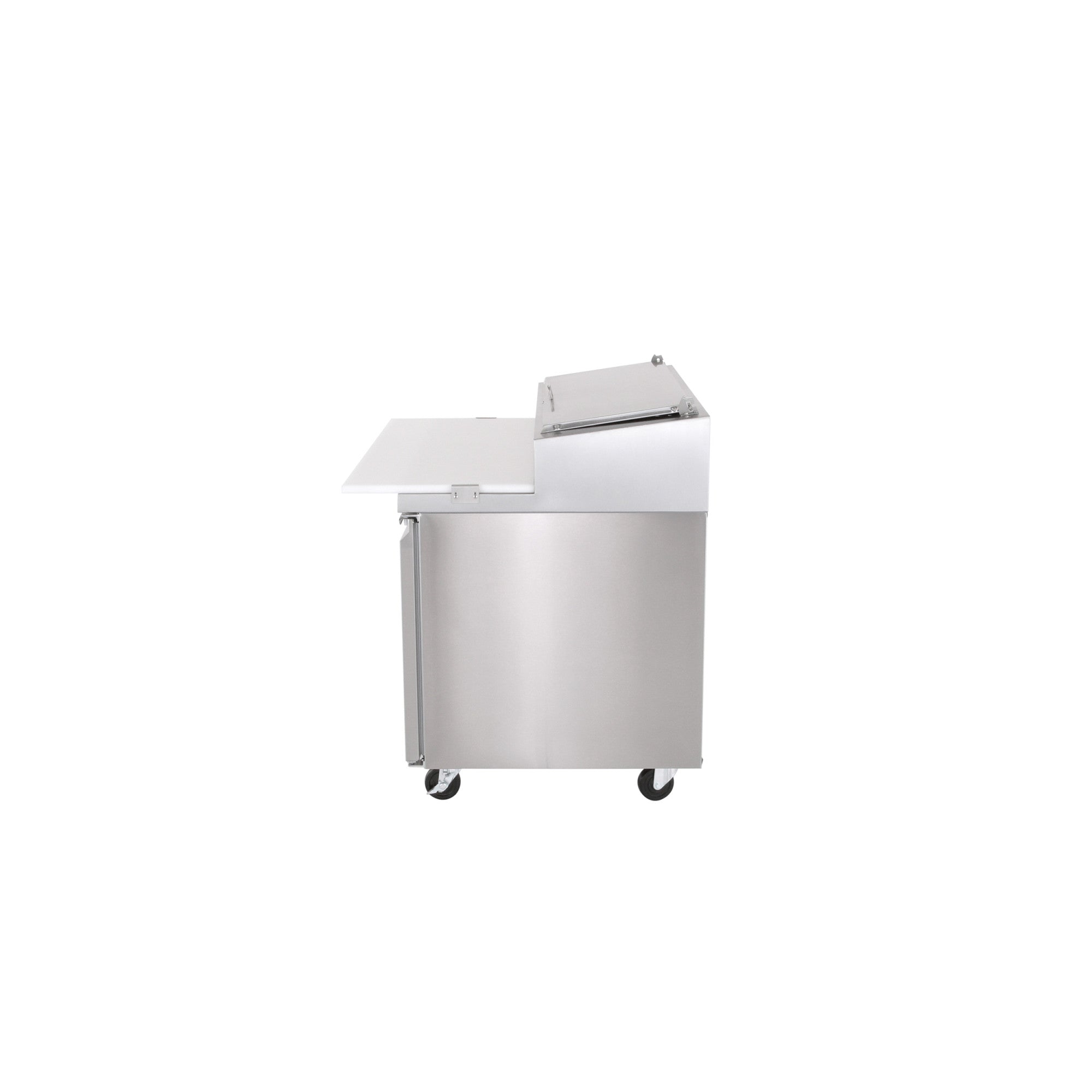 13.8 cu. ft. Single Door Commercial Pizza Prep Freezerless Refrigerator in Stainless Steel