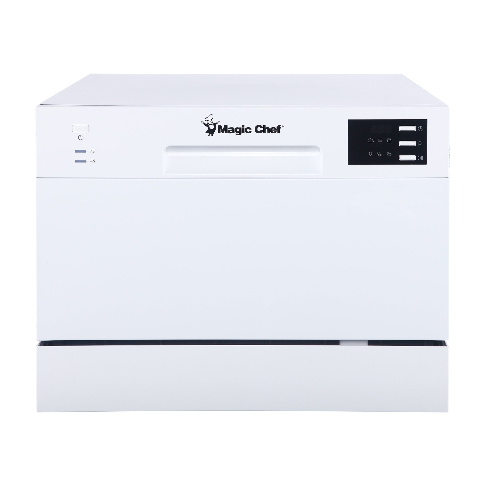 White Electronic Countertop 120-volt Dishwasher with 6-Cycles, 6 Place Settings Capacity