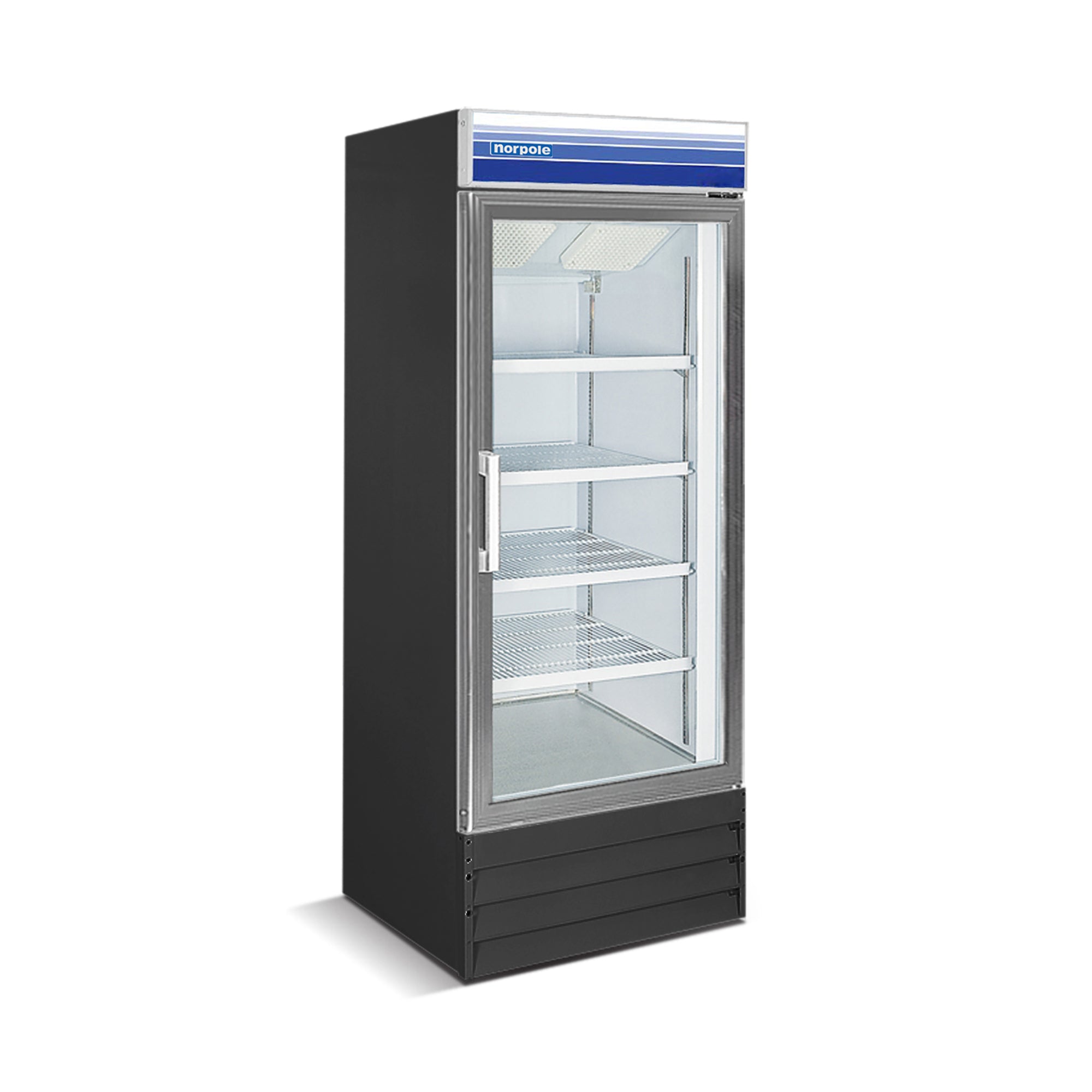 27 in. 13 cu. ft. Commercial Merchandiser Upright Freezer in Black