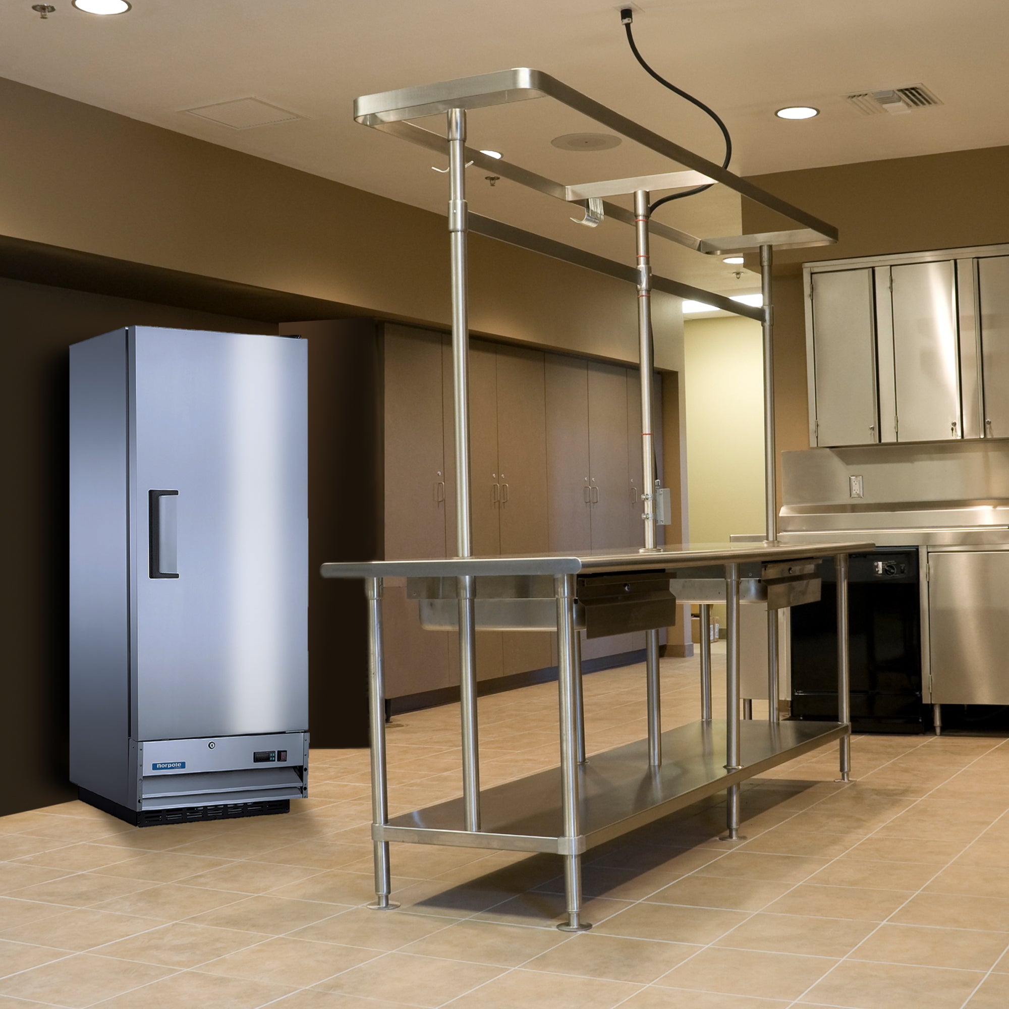 12 cu. ft. Commercial Frost Free Single Door Upright Freezer in Stainless Steel