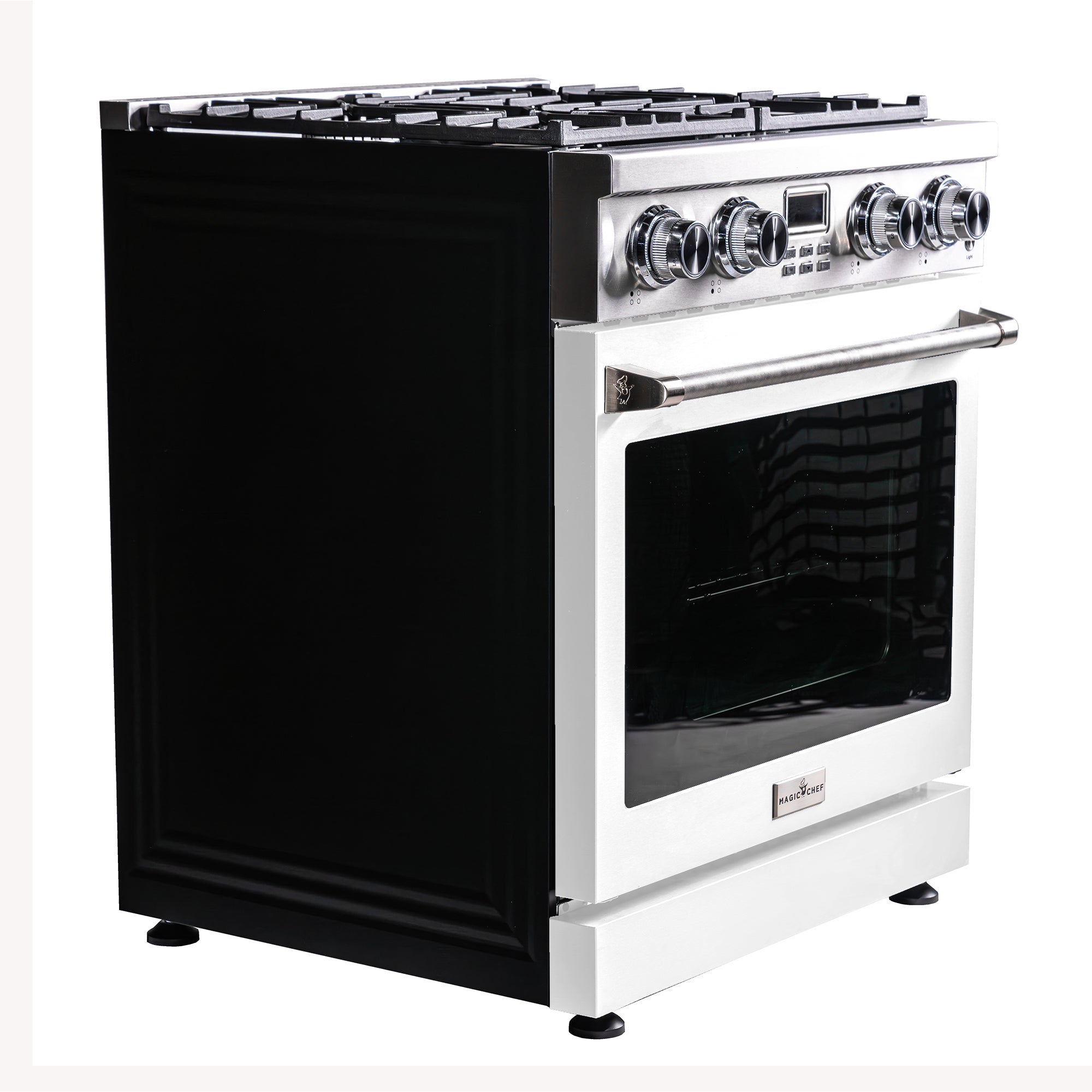 30" Gas Range + White Door