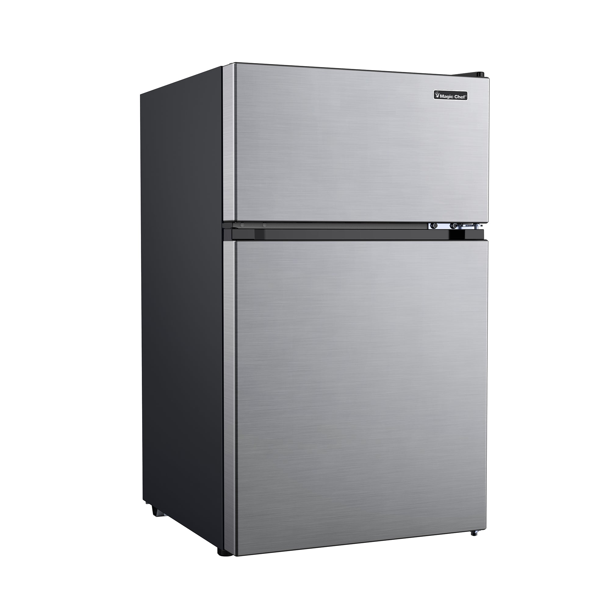 3.1 cu. ft. 2-Door Mini Refrigerator in Stainless Steel Look with Freezer,