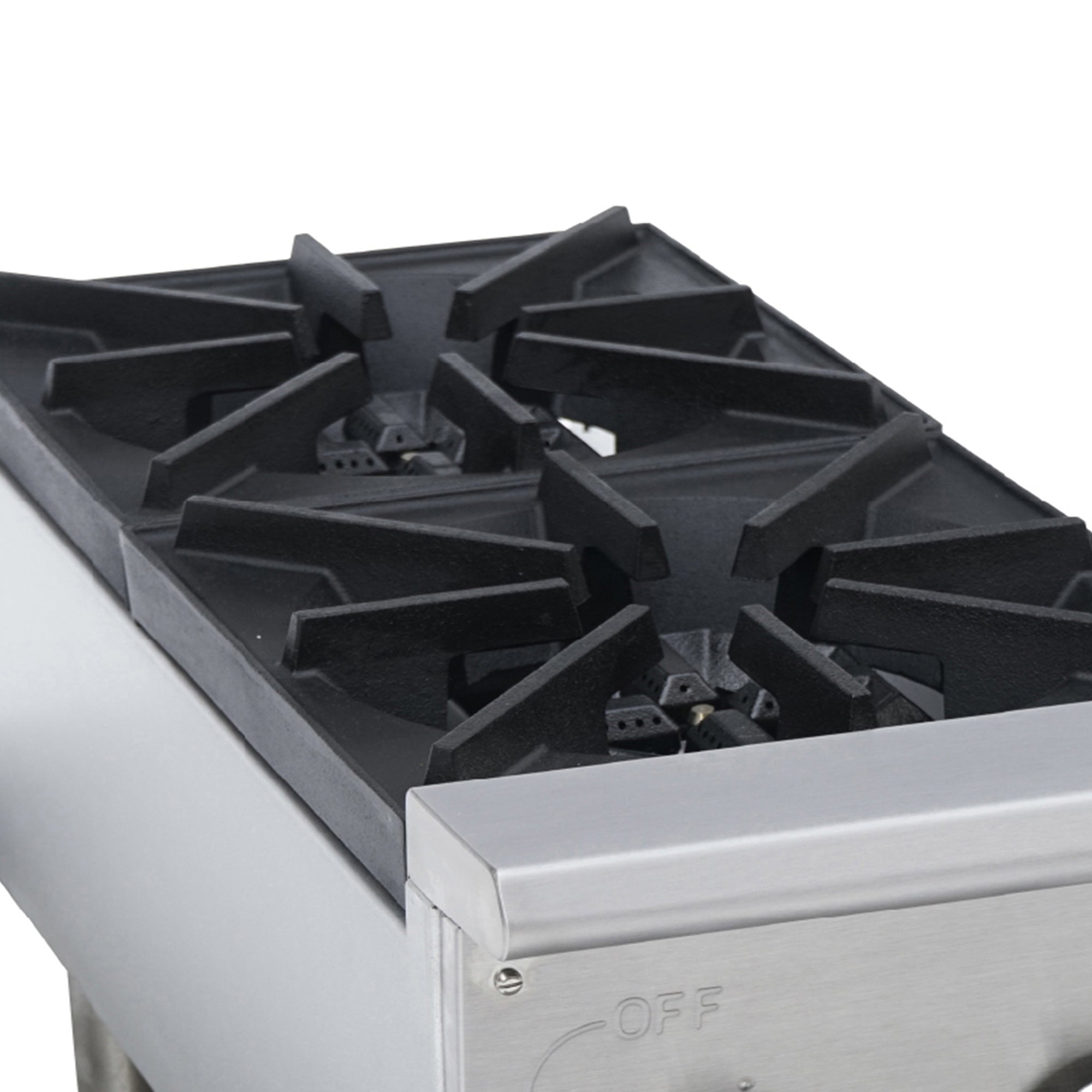 12 in. Commercial 2-Burner Countertop Hotplate in Stainless Steel