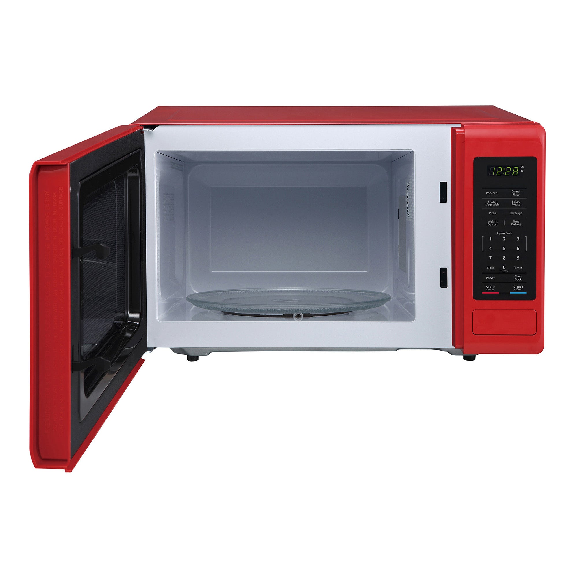 0.9 in. 900-Watt Countertop Microwave in Red