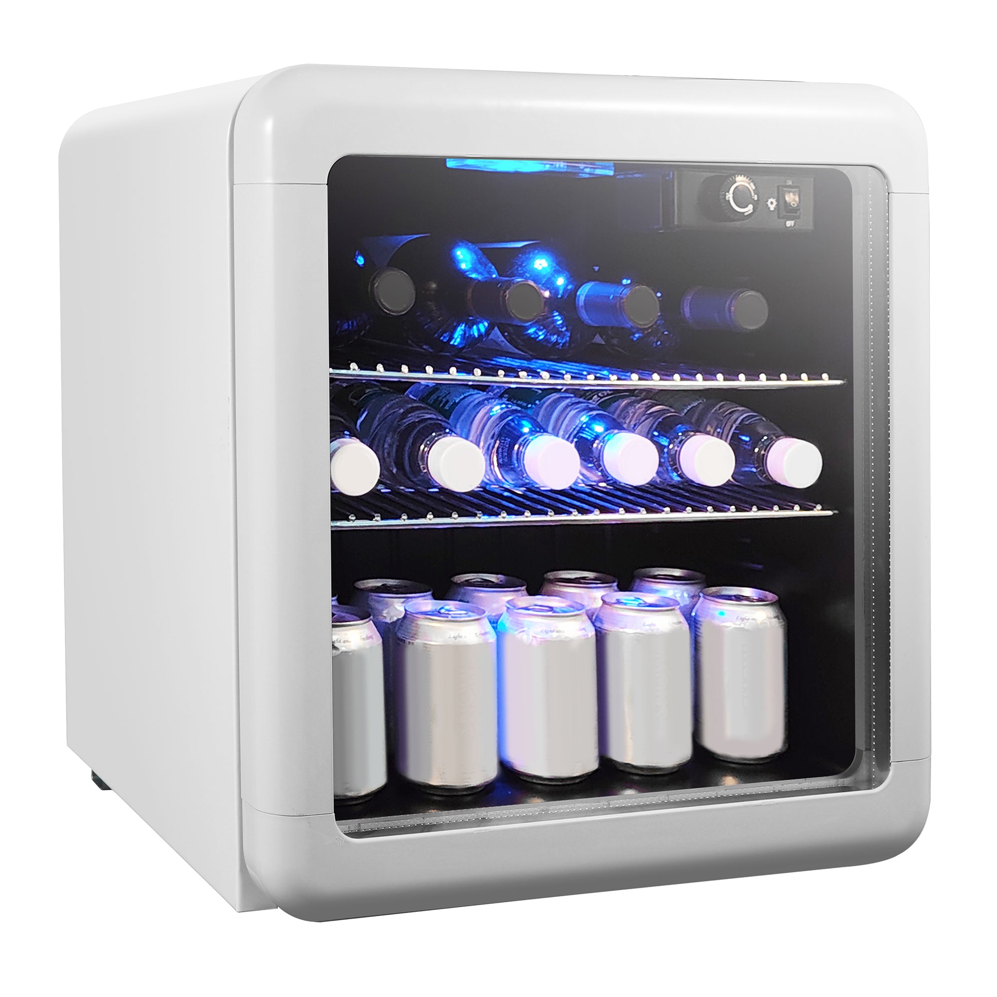 1.7 cu. ft. Retro Mini Beverage Cooler in White