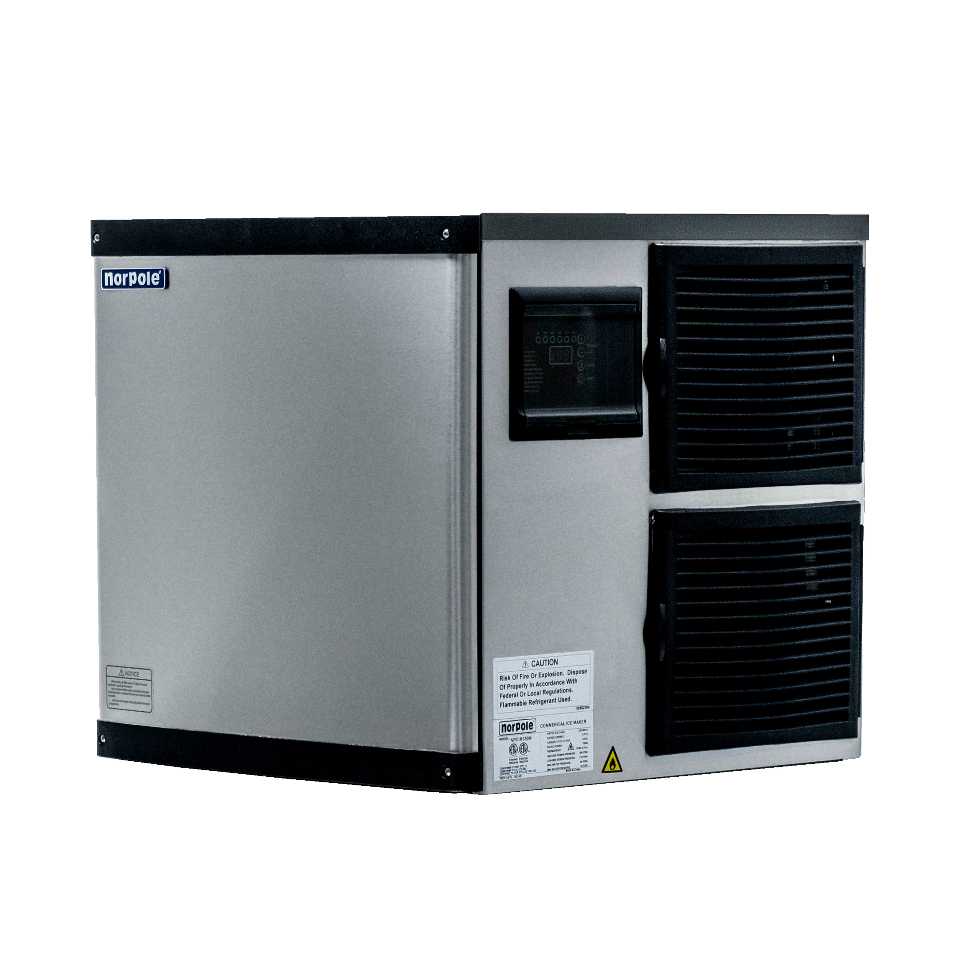 350 lbs. Freestanding Commercial Ice Maker in Stainless Steel