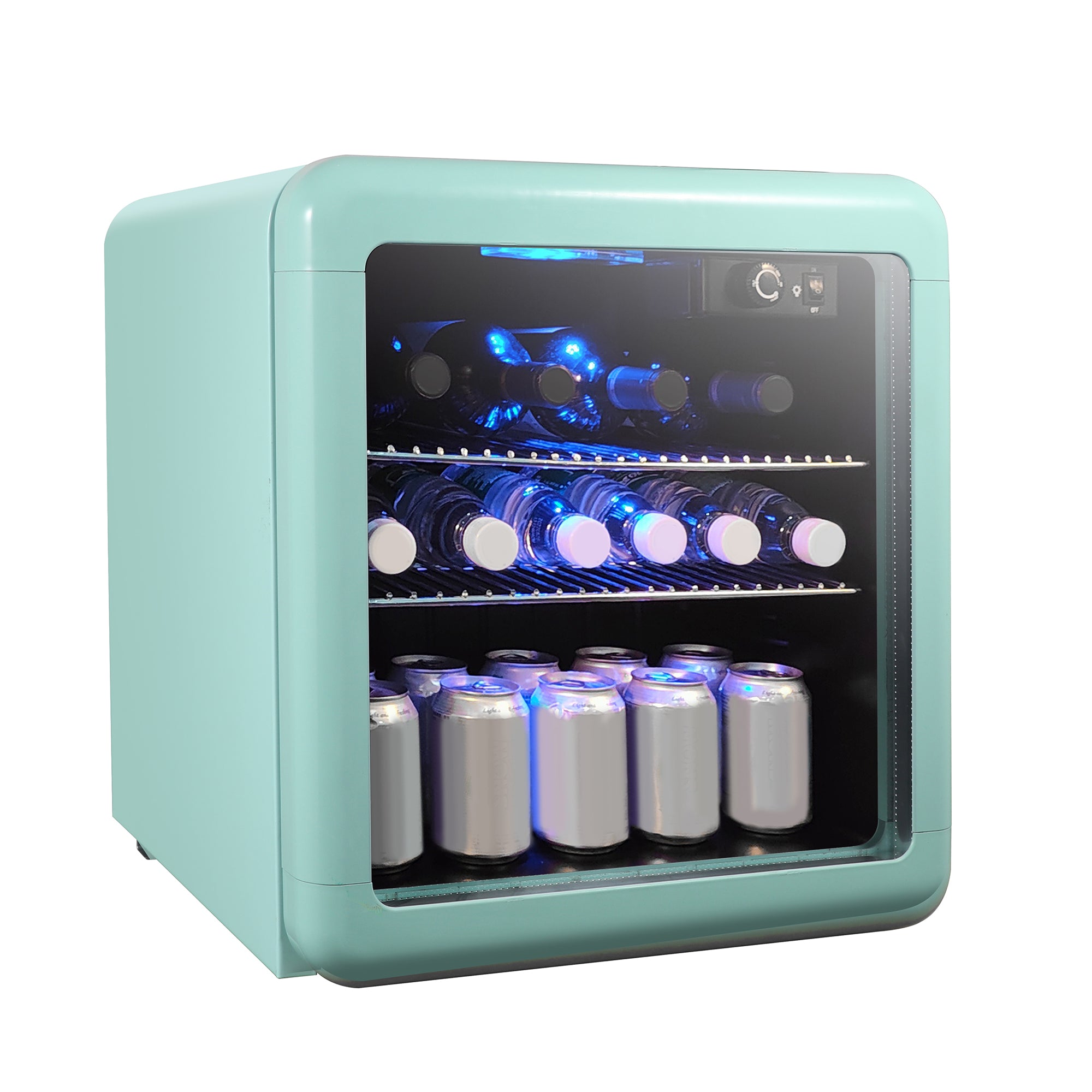 1.7 cu. ft. Retro Beverage Cooler in Mint Green