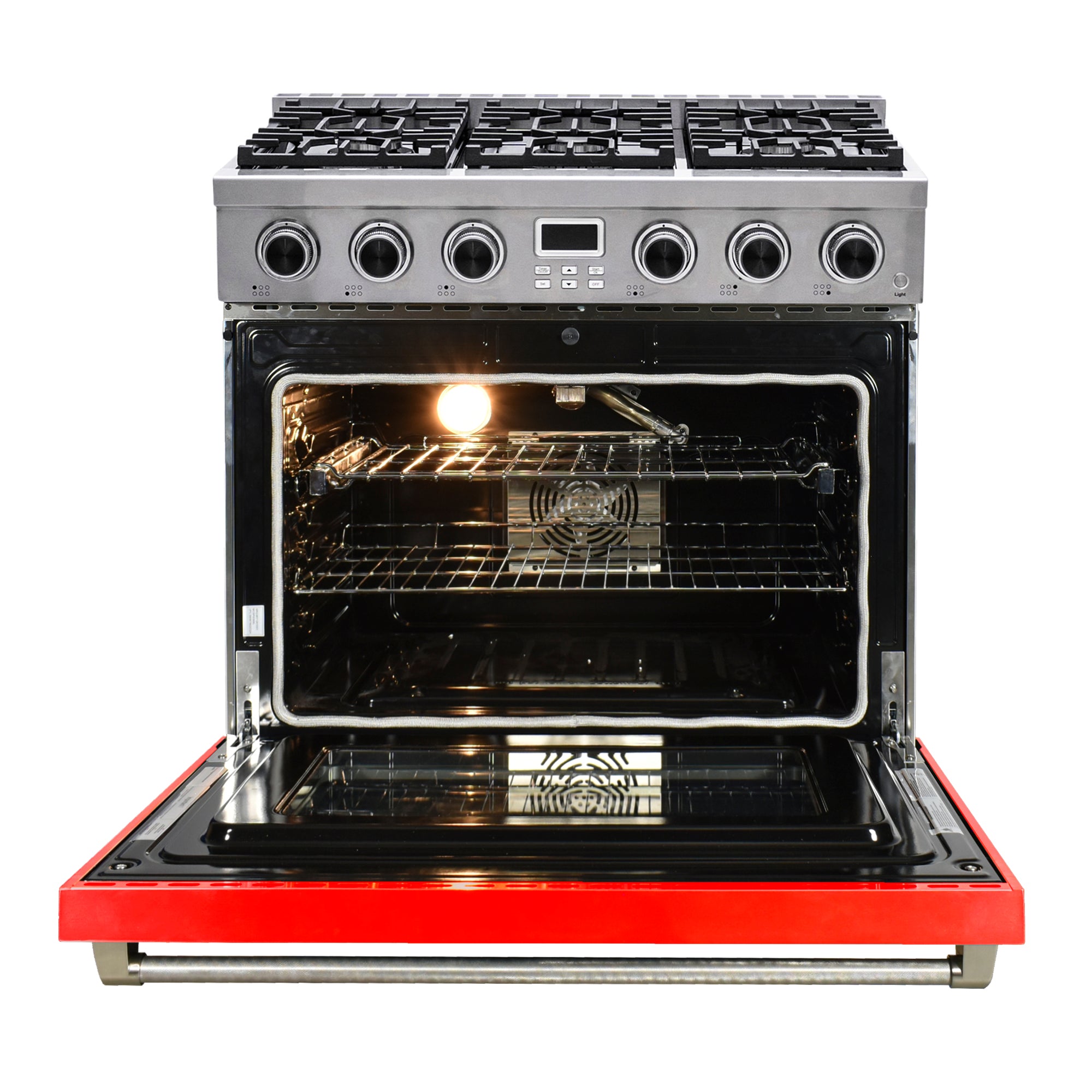 36" Gas Range + Red Door