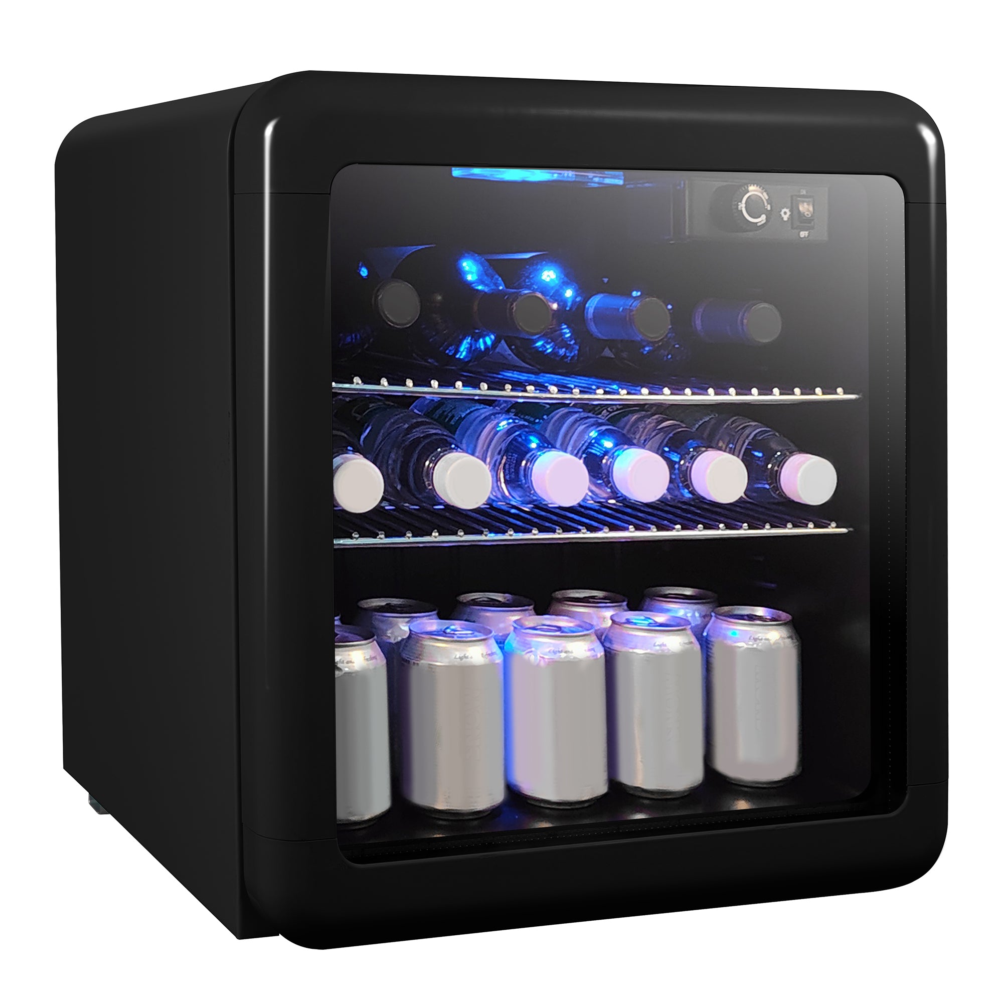 1.7 cu. ft. Retro Mini Beverage Cooler in Black