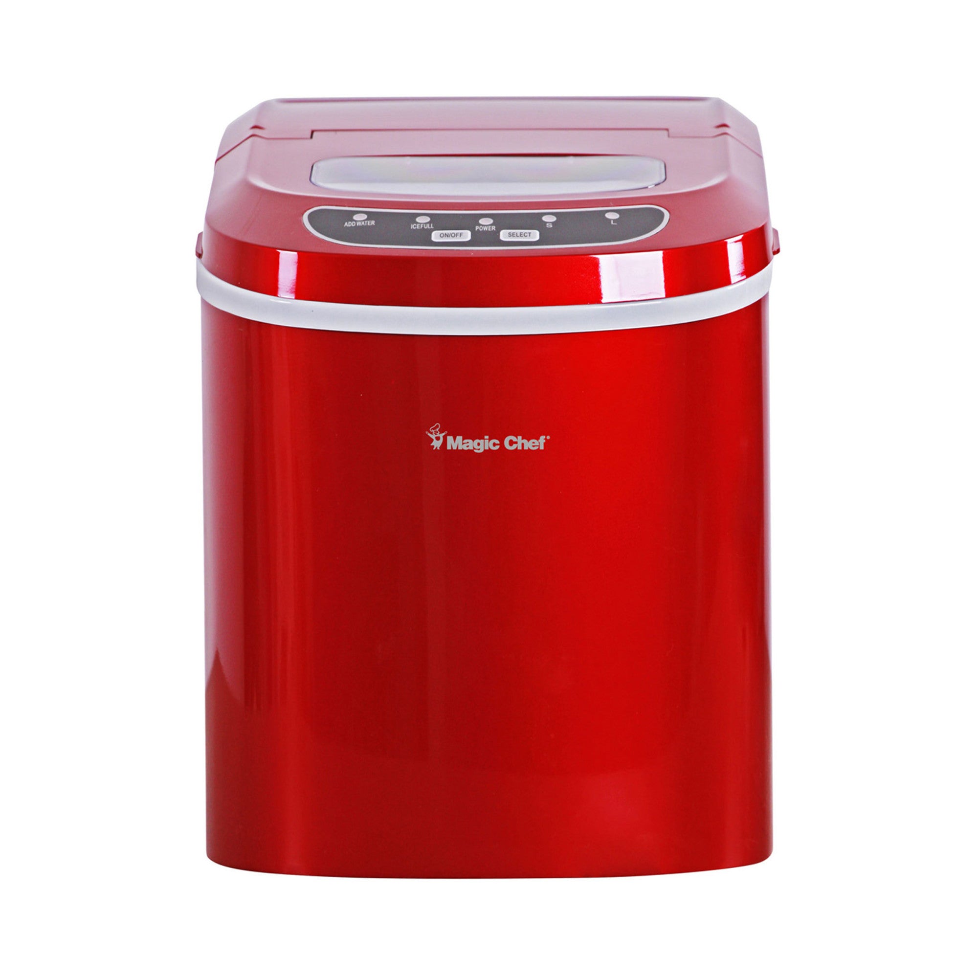27 lbs. Portable Countertop Ice Maker in Red