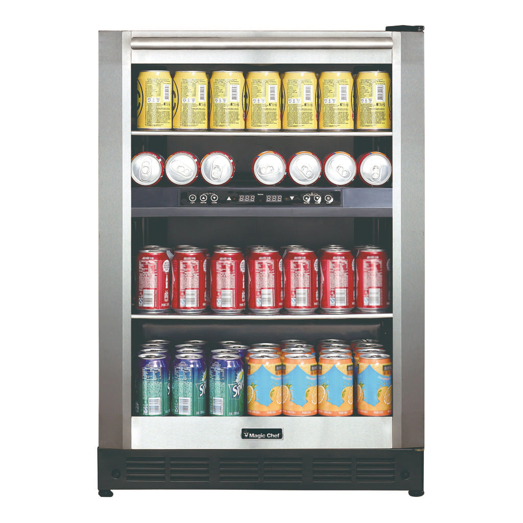 44 Bottle/140 Can Dual Zone Wine and Beverage in Stainless Steel