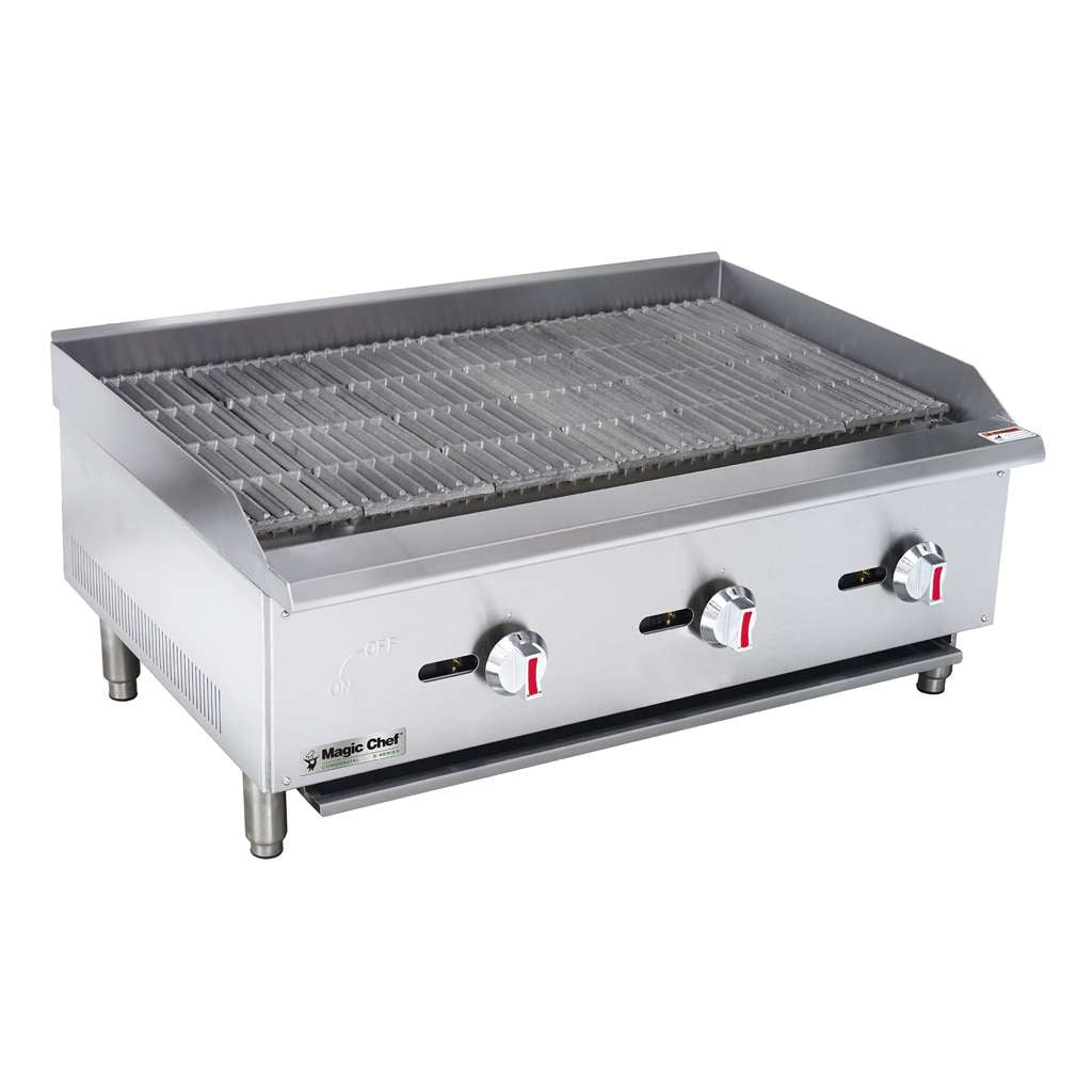 36 in Commercial Countertop Radiant Charbroiler in Stainless Steel