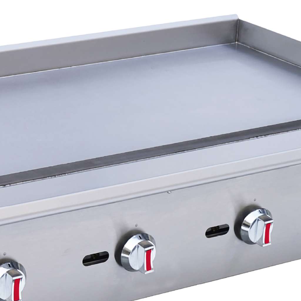 48 in. Commercial Thermostatic Countertop Gas Griddle in Stainless Steel