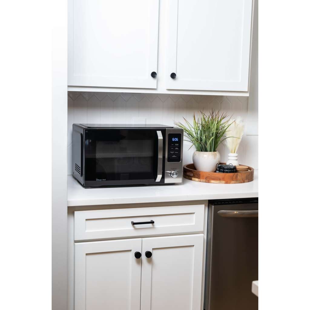 1.0 cu. ft. Countertop Microwave in Stainless and Black with Air Fryer