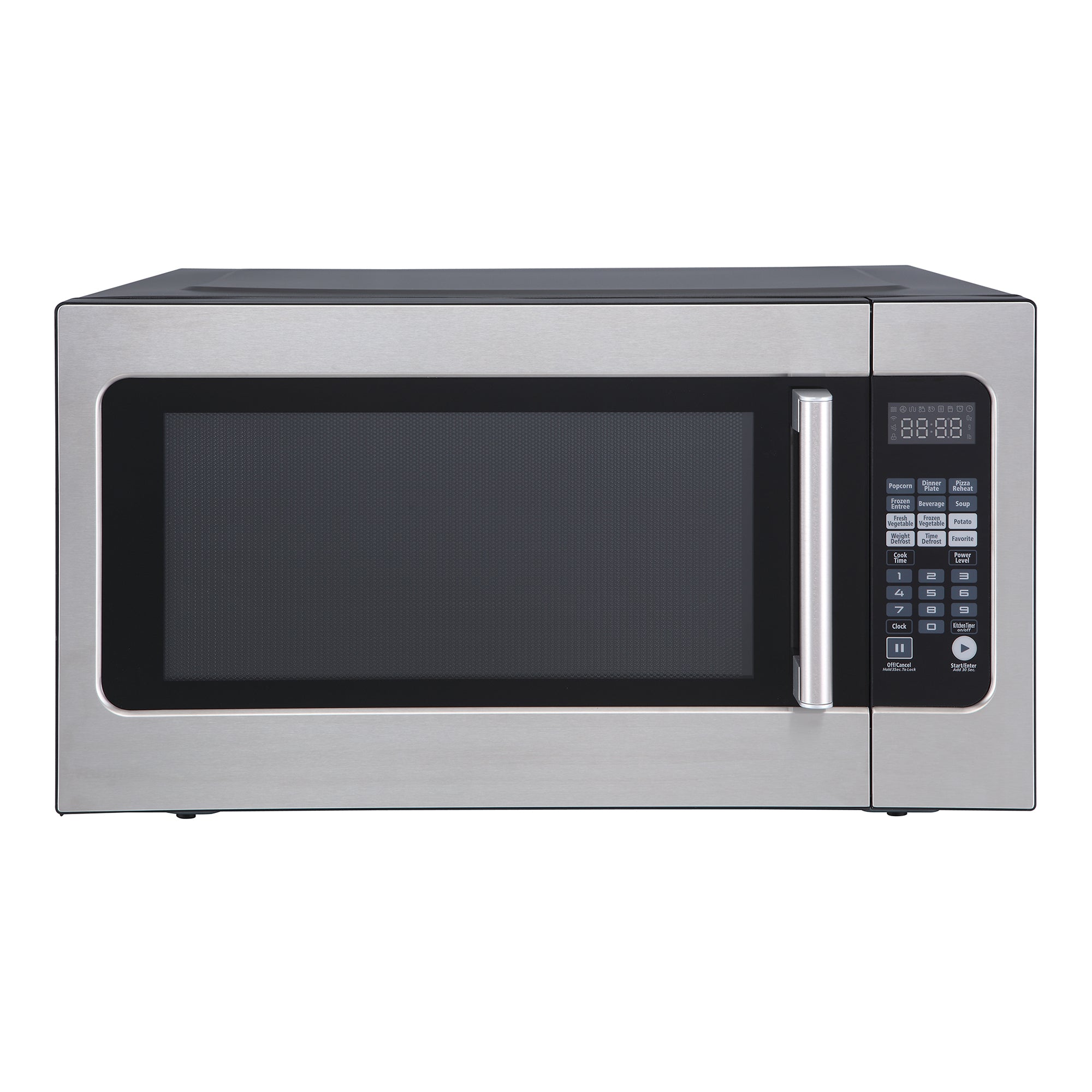 2.2 cu. ft. Countertop Microwave in Stainless Steel, with Gray Cavity
