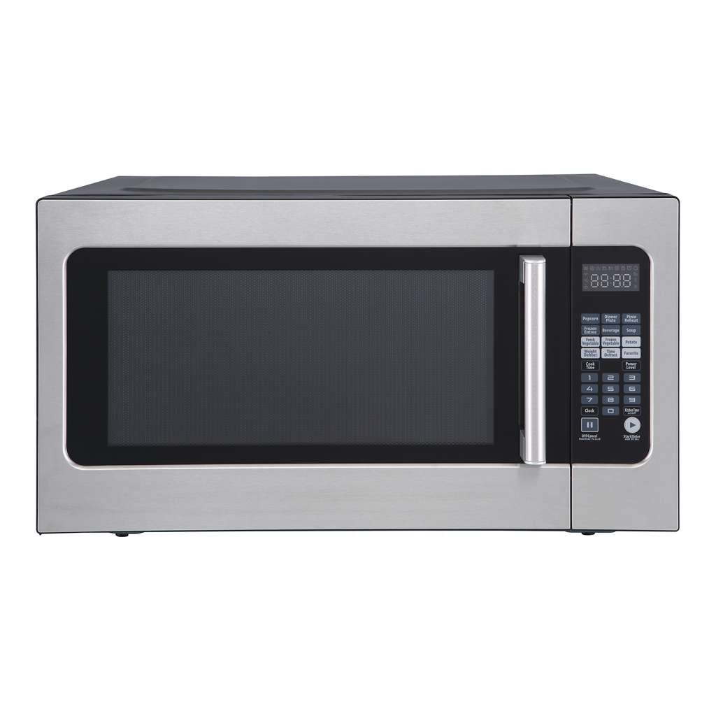 2.2 cu. ft. Countertop Microwave in Stainless Steel, with Gray Cavity