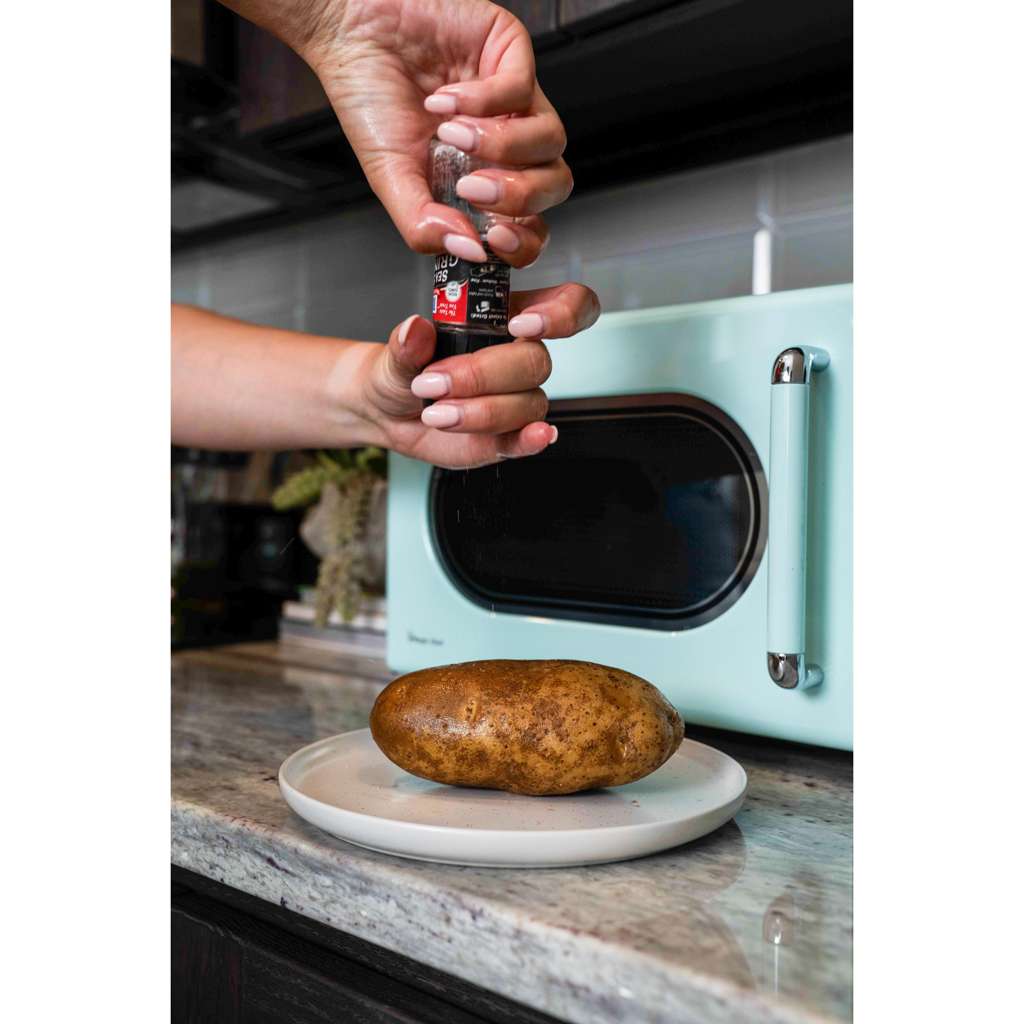 0.7 cu. ft. Retro Countertop Microwave in Mint