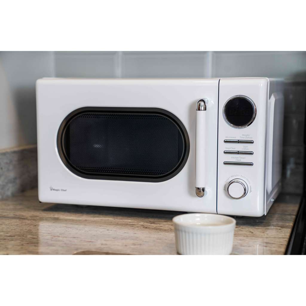 0.7 cu. ft. Retro Countertop Microwave in White