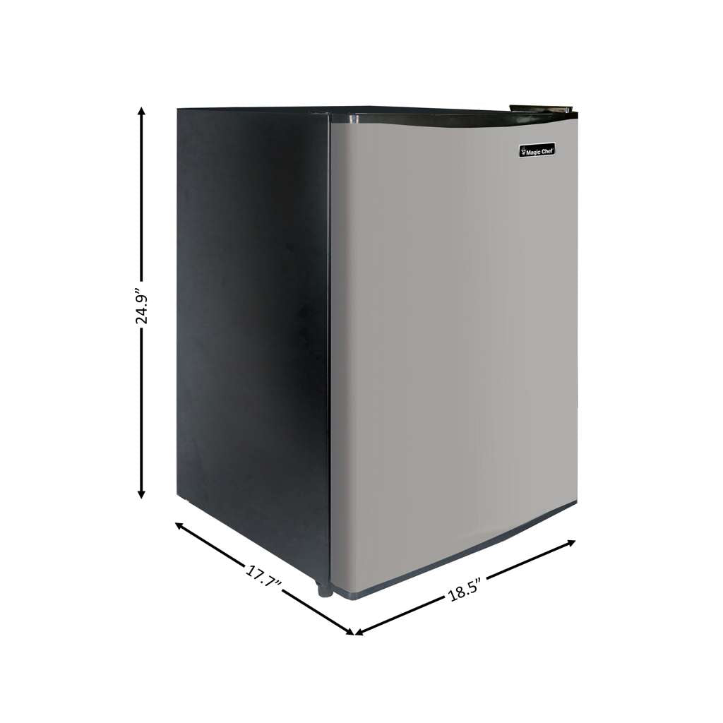 2.4 cu. ft. Mini Fridge in Stainless Steel Freezerless