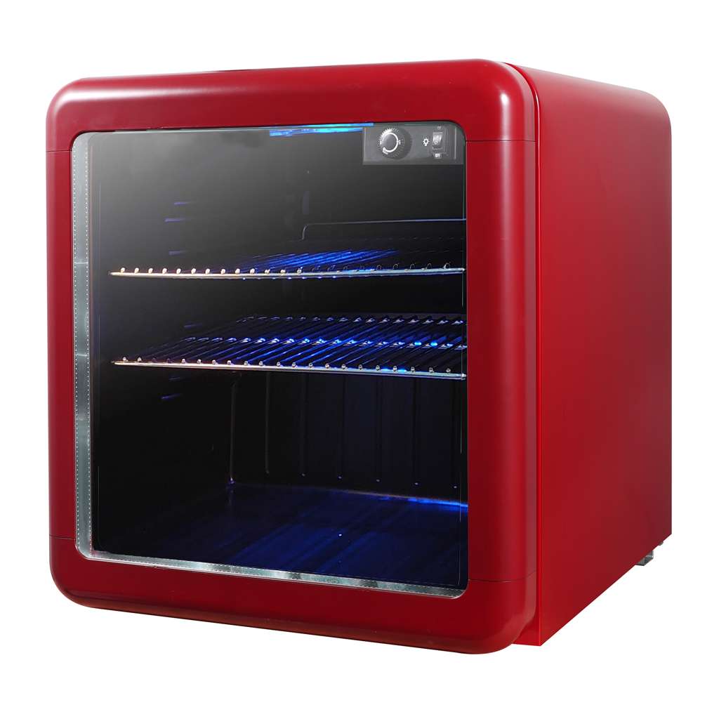 1.7 cu. ft. Retro Mini Beverage Cooler in Red