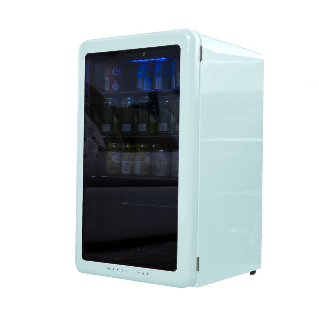 3.4 cu. ft. Retro Beverage Cooler in Mint Green,