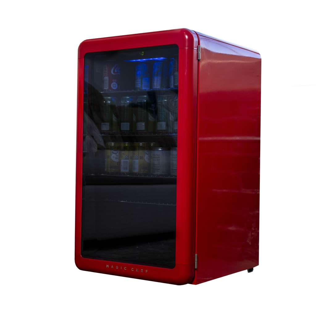 3.4 cu. ft. Retro Beverage Cooler in Red