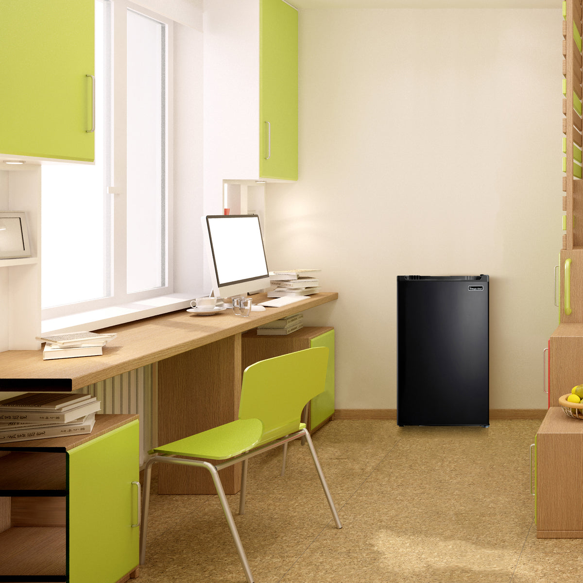 4.4 cu. ft. Mini Refrigerator in Black with Freezer Section