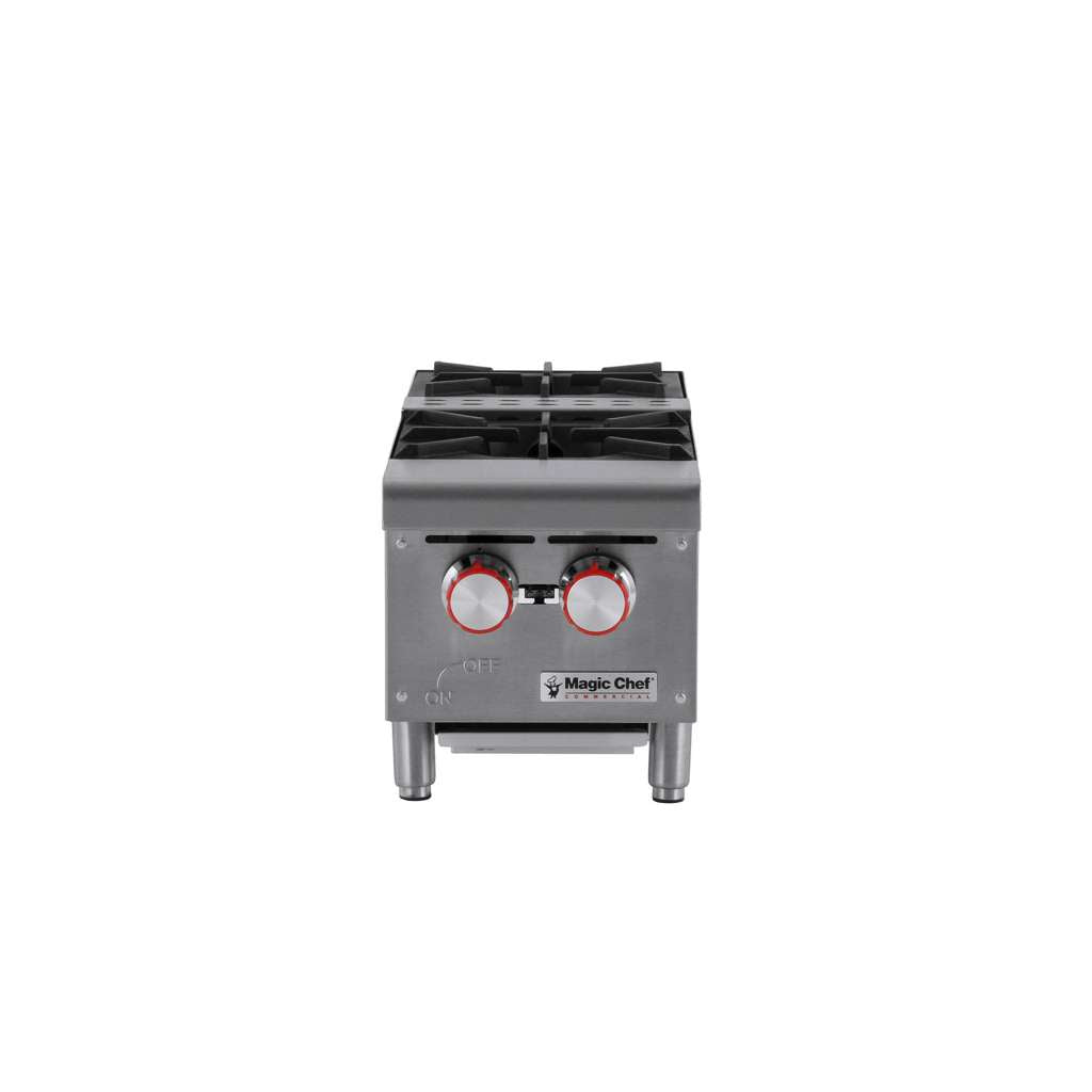 12 in. W Commercial Natural Gas Countertop Hot Plate in Stainless Steel