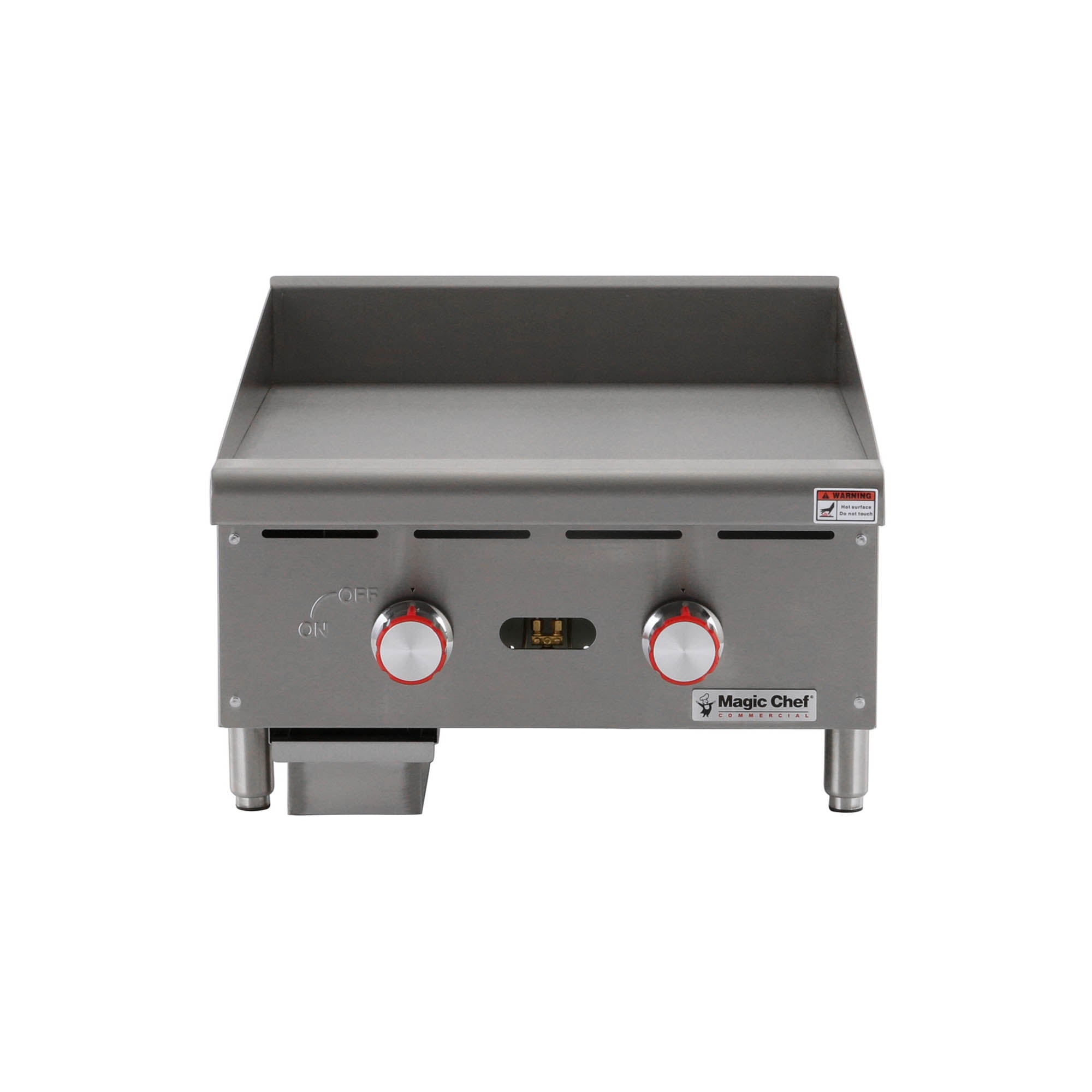 24 in. Commercial Natural Gas Manual Countertop Griddle in Stainless Steel