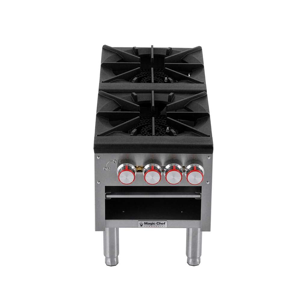 Commercial Double Stock Pot Countertop Gas Cooktop