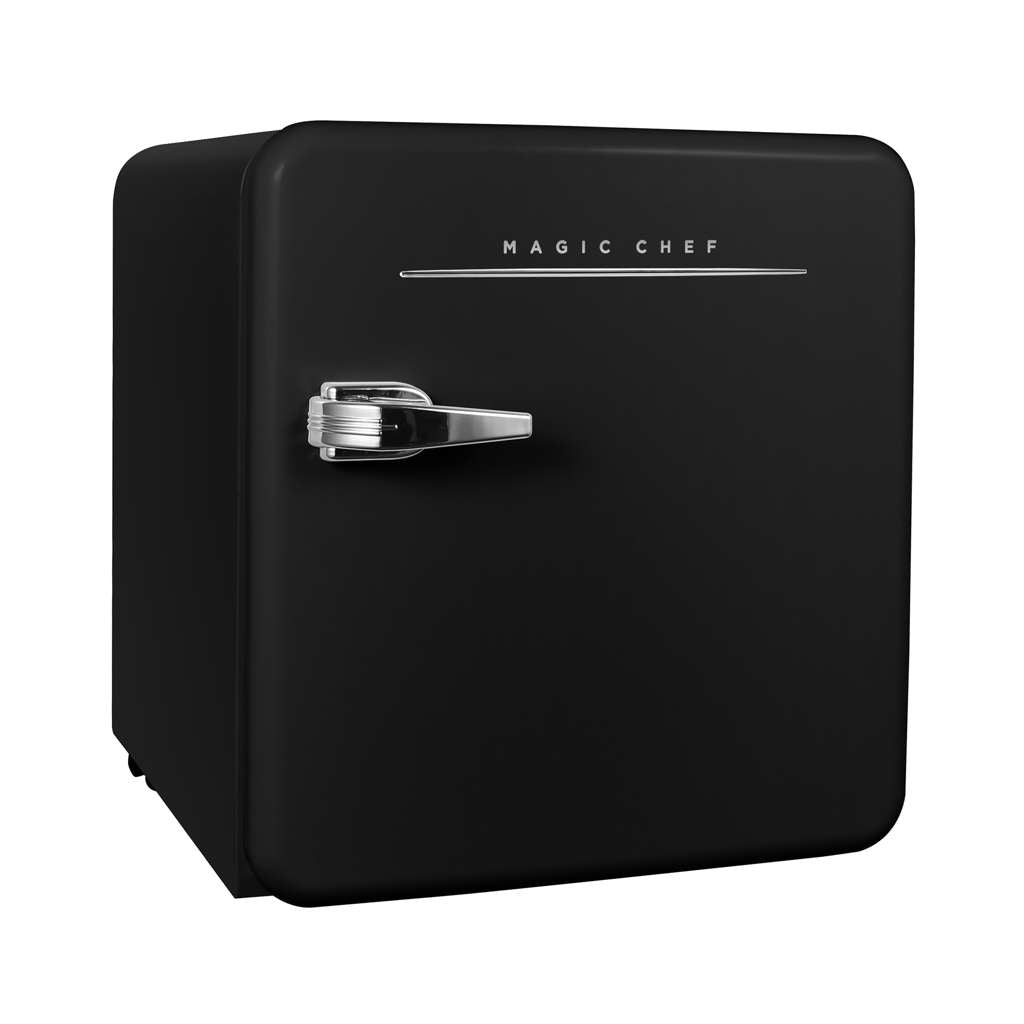 1.6 cu. ft. Retro Mini Refrigerator in Black, Without Freezer