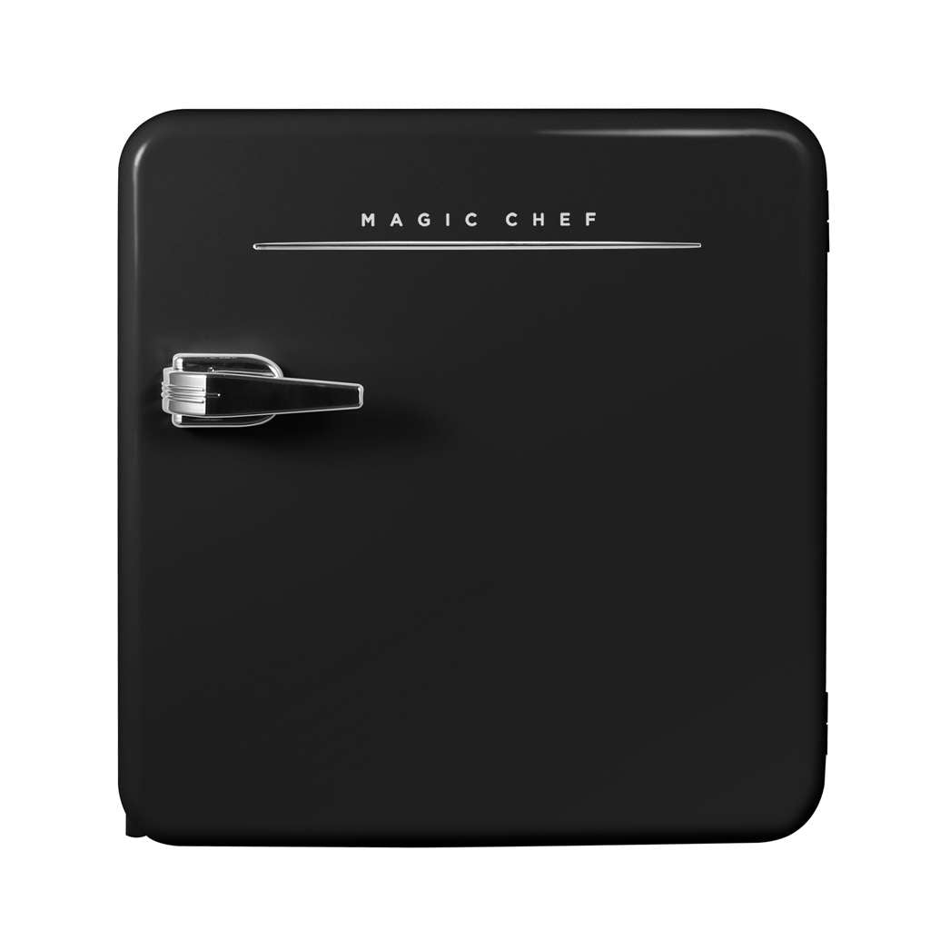 1.6 cu. ft. Retro Mini Refrigerator in Black, Without Freezer