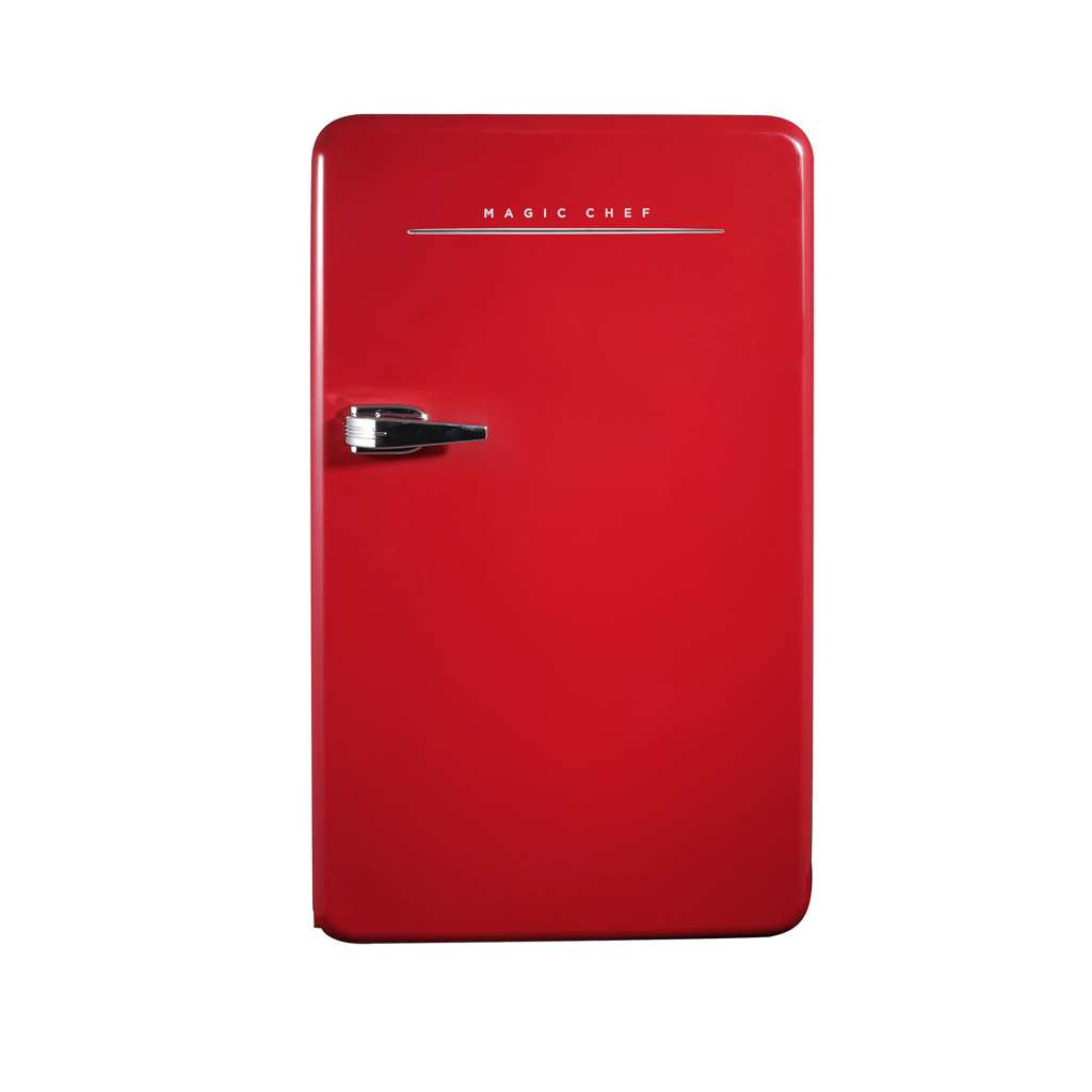 3.2 cu. ft. Retro Mini Refrigerator in Red, without Freezer