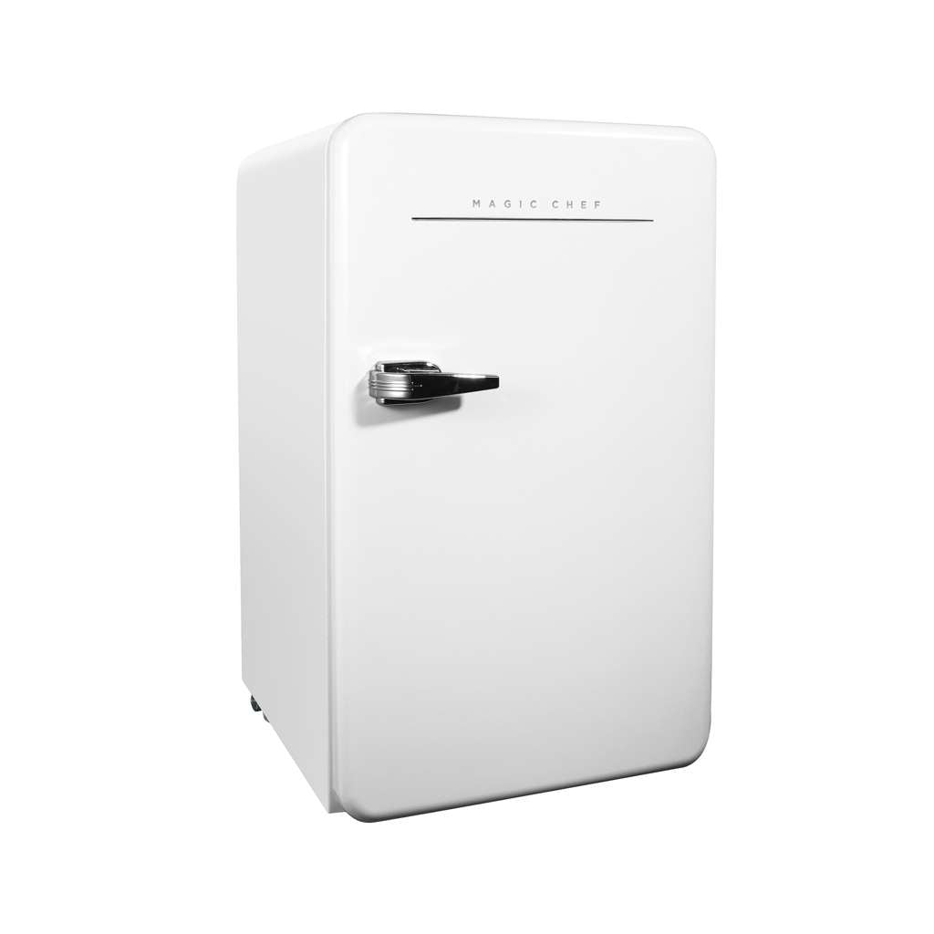 17.5 in. 3.2 cu. ft. Retro Mini Refrigerator in White, without Freezer