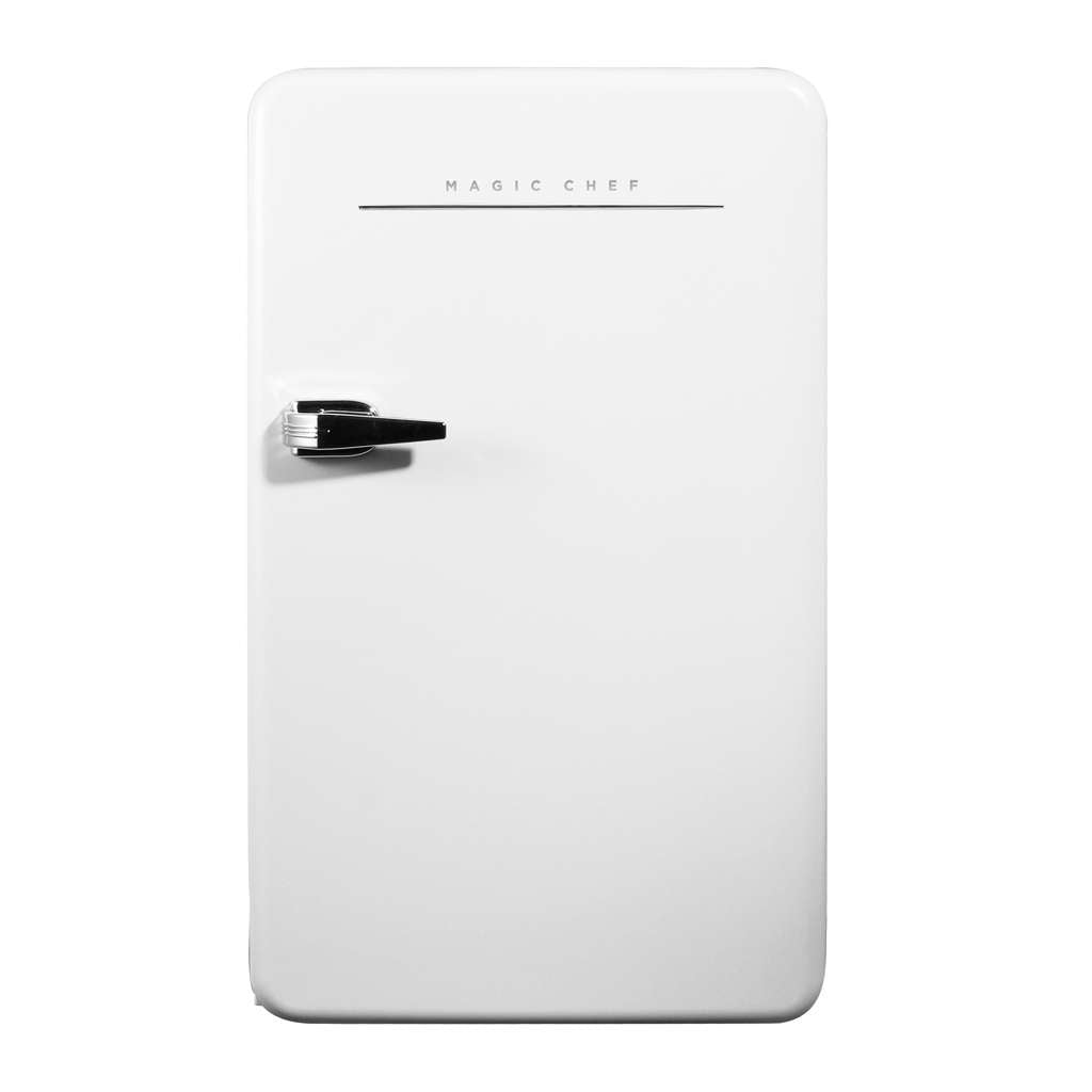 3.2 cu. ft. Retro Mini Refrigerator in White, Without Freezer