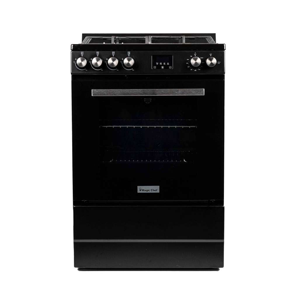 24 in. 4-Burner Freestanding Gas Range in Black