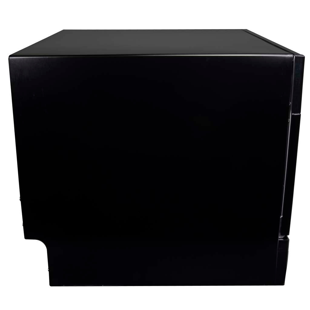 21 in. Countertop Dishwasher with 6-Cycles, 6 Place Settings Capacity in Black