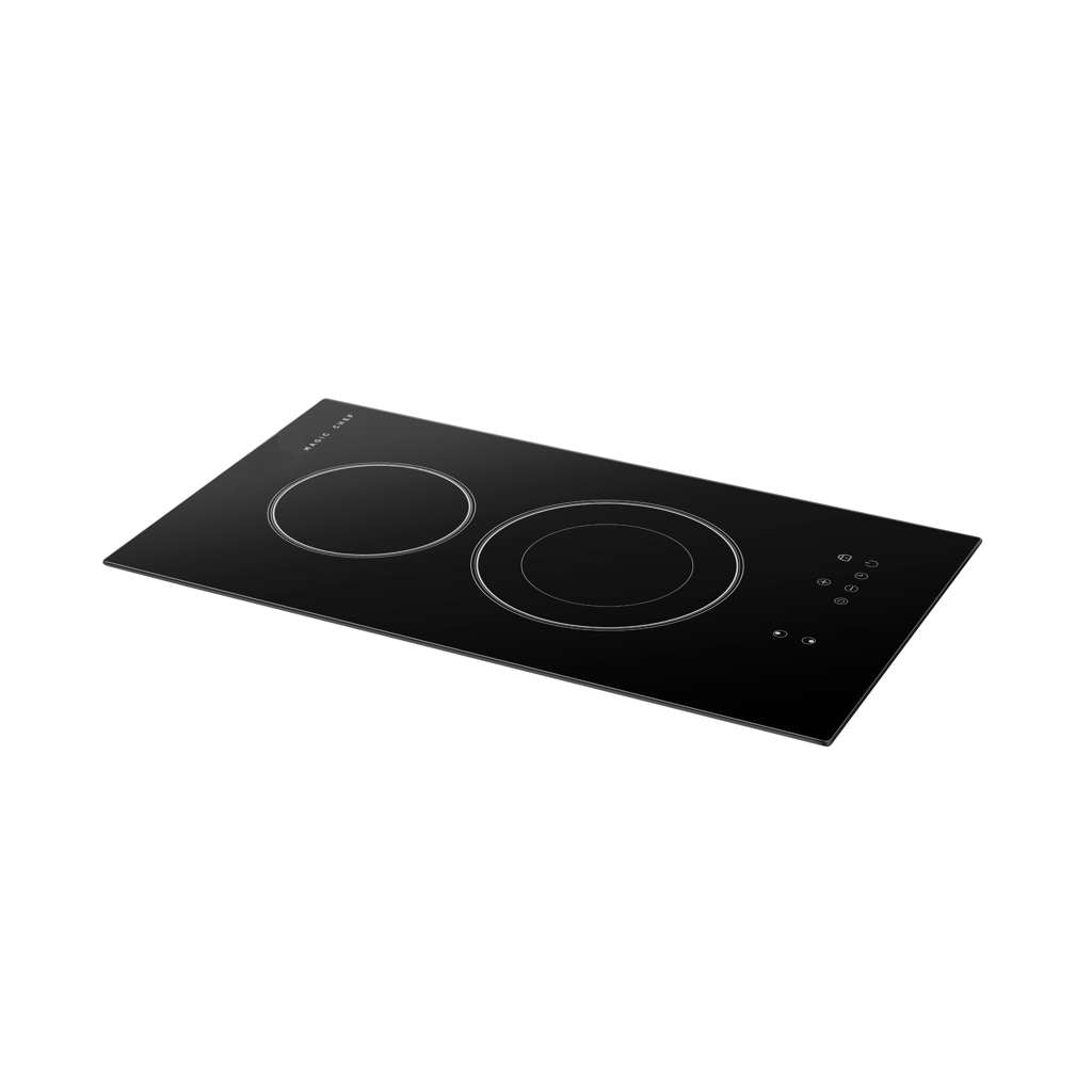 12 in. Radiant Electric Glass 120v Cooktop  with Timer in Black