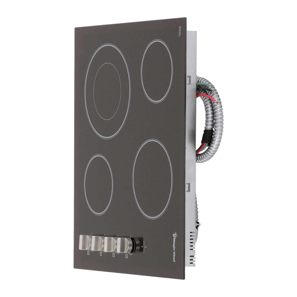 24 in. Radiant Electric Cooktop in Black with 4 Burner Elements