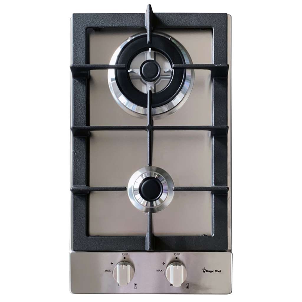 12 in. Gas Cooktop Stainless with 2 Burners Including Triple Ring Burner