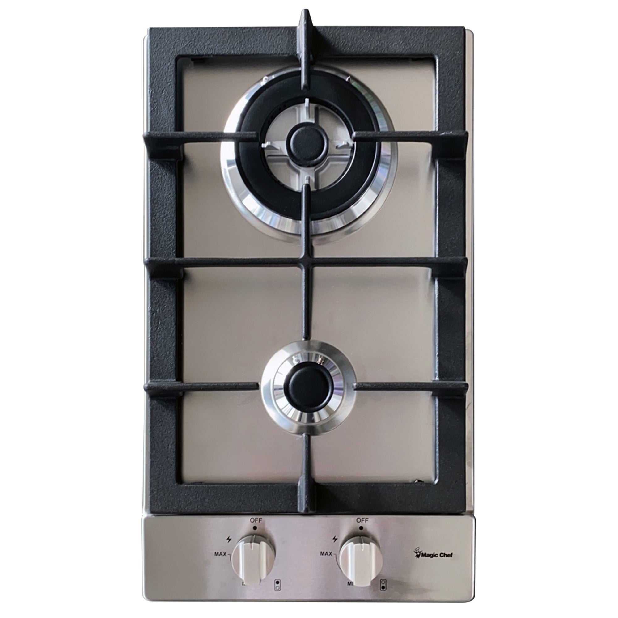12 in. Gas Cooktop Stainless with 2 Burners Including Triple Ring Burner