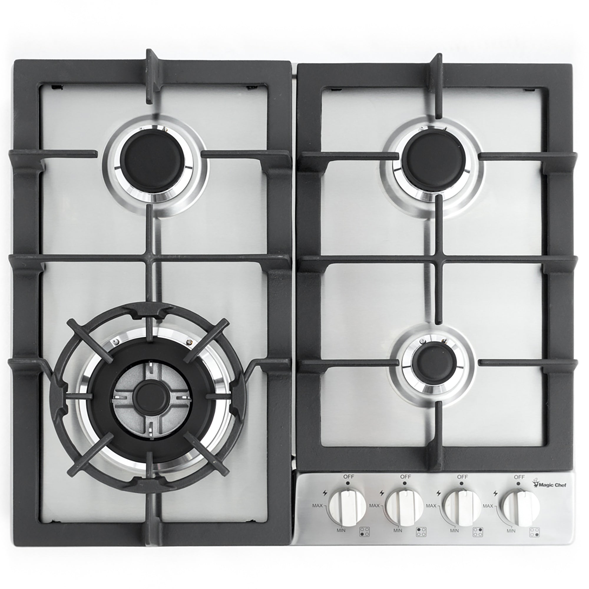 24 in. Gas Cooktop in Stainless Steel with 4 Burners