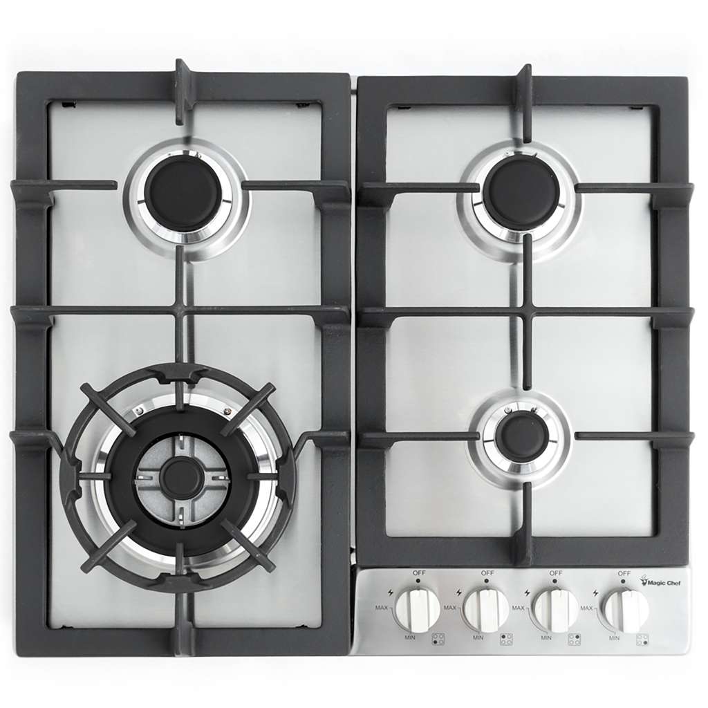 24 in. Gas Cooktop in Stainless Steel with 4 Burners