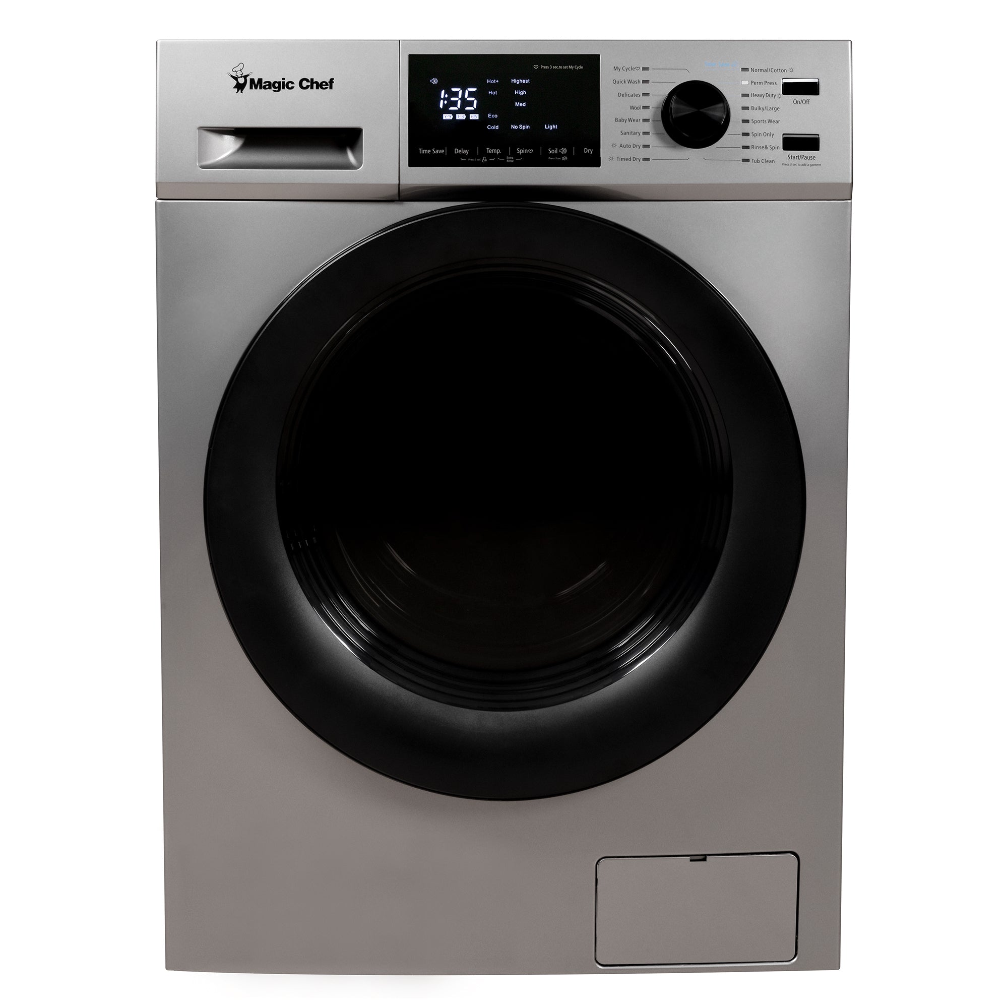 2.7 cu. ft. All-in-One Washer and Dryer Combo in Silver