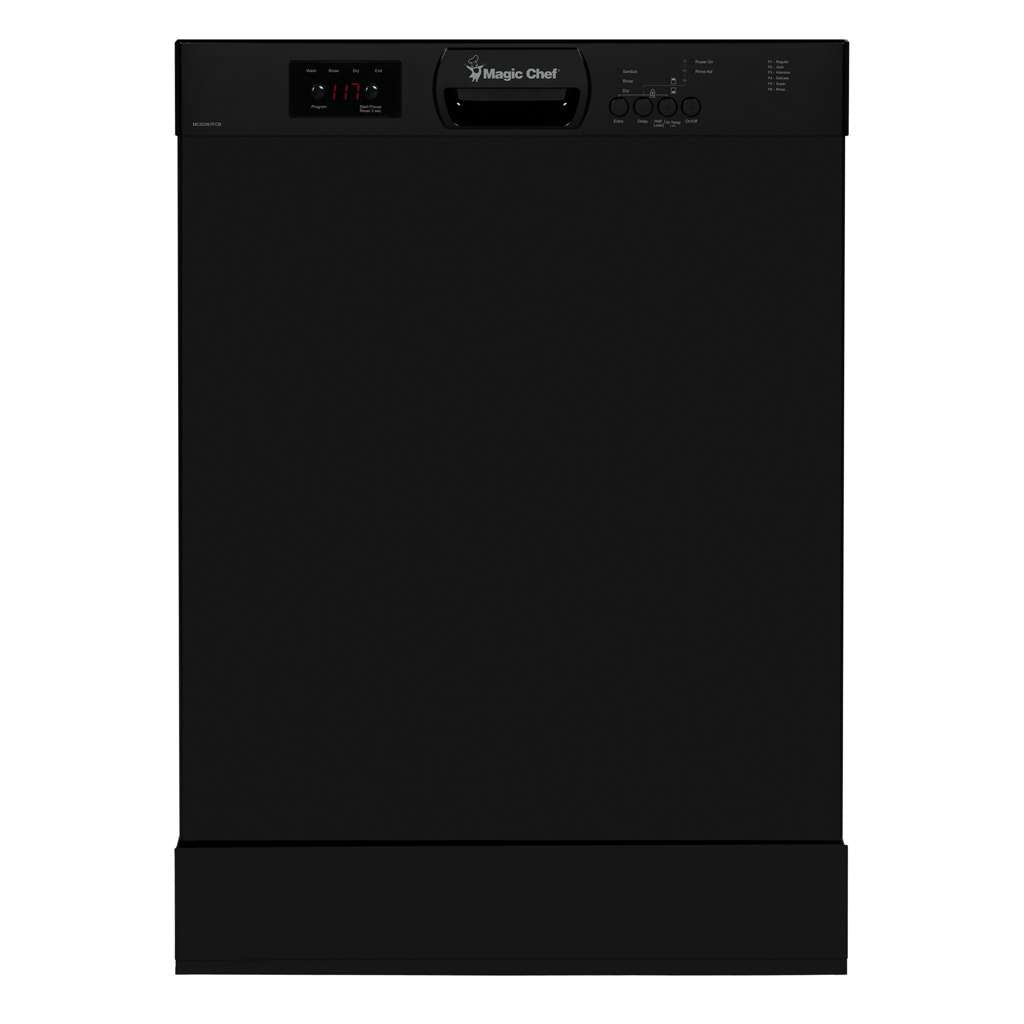 24 in. Front Control Built-in Tall Stainless Steel Tub Dishwasher in Black